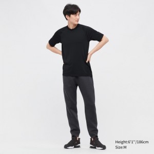 Koszulka Damskie Uniqlo DRY-EX Crew Neck Short-Sleeve (Printed) Czarne,Uniqlo Polska | F288830