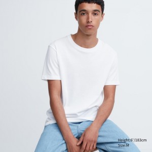 Koszulka Damskie Uniqlo Dry Color Crew Neck Short-Sleeve Białe,Uniqlo Polska | K133184