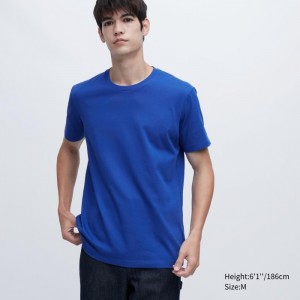 Koszulka Damskie Uniqlo Dry Color Crew Neck Short-Sleeve Niebieskie,Uniqlo Polska | O252999