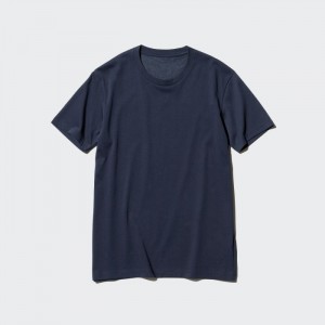 Koszulka Damskie Uniqlo Dry Color Crew Neck Short-Sleeve Granatowe,Uniqlo Polska | A111038