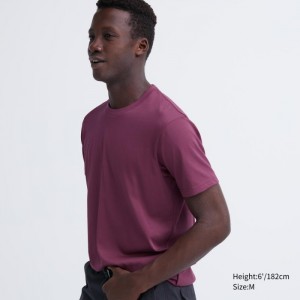 Koszulka Damskie Uniqlo Dry Color Crew Neck Short-Sleeve Fioletowe,Uniqlo Polska | D931456