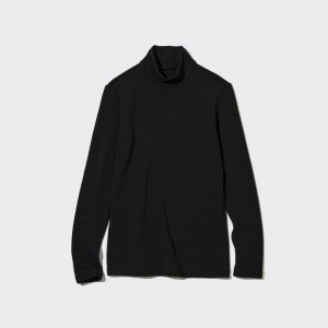 Koszulka Damskie Uniqlo HEATTECH Ultra Warm High Neck (2022 Edition) Czarne,Uniqlo Polska | Q502565