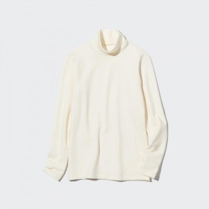 Koszulka Damskie Uniqlo HEATTECH Ultra Warm High Neck (2022 Edition) Białe,Uniqlo Polska | J331713