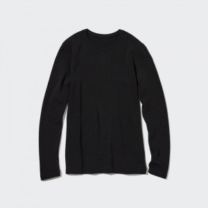 Koszulka Damskie Uniqlo HEATTECH Ultra Warm Crew Neck Long-Sleeve (2022 Edition) Czarne,Uniqlo Polska | M587742