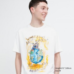 Koszulka Damskie Uniqlo PEACE FOR ALL Short-Sleeve Graphic (Francesco Risso) Białe,Uniqlo Polska | J220285