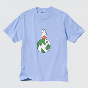 Koszulka Damskie Uniqlo PEACE FOR ALL Short-Sleeve Graphic (Dick Bruna) Niebieskie,Uniqlo Polska | J668693
