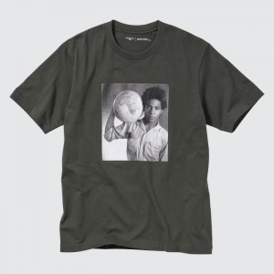 Koszulka Damskie Uniqlo PEACE FOR ALL Short-Sleeve Graphic (Basquiat) Ciemny Szare,Uniqlo Polska | I323673