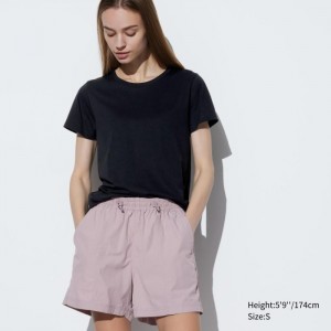 Koszulka Damskie Uniqlo Supima Cotton Crew Neck Short Sleeve Czarne,Uniqlo Polska | L173359