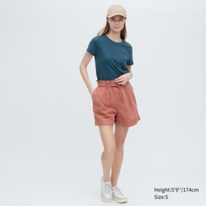 Koszulka Damskie Uniqlo Supima® Cotton Crew Neck Short-Sleeve Niebieskie,Uniqlo Polska | M536791