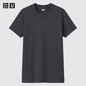 Koszulka Damskie Uniqlo U Crew Neck Short-Sleeve Ciemny Szare,Uniqlo Polska | A217406