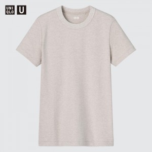 Koszulka Damskie Uniqlo U Crew Neck Short-Sleeve Beżowe,Uniqlo Polska | B076557