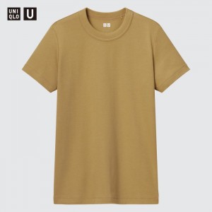 Koszulka Damskie Uniqlo U Crew Neck Short-Sleeve Żółte,Uniqlo Polska | G430233
