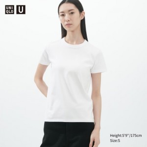 Koszulka Damskie Uniqlo U Crew Neck Short-Sleeve Białe,Uniqlo Polska | C869768
