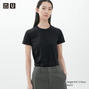 Koszulka Damskie Uniqlo U Crew Neck Short-Sleeve Czarne,Uniqlo Polska | U905935