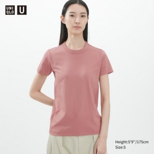 Koszulka Damskie Uniqlo U Crew Neck Short-Sleeve Różowe,Uniqlo Polska | I462200