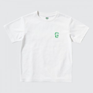Koszulka Dziecięce Uniqlo Doraemon Sustainability Mode Short-Sleeve Crew Neck Białe,Uniqlo Polska | Z223976