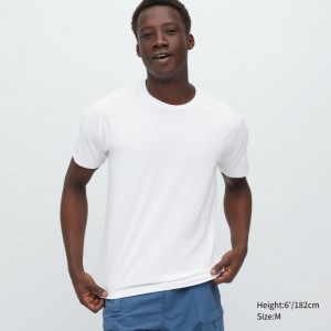 Koszulka Męskie Uniqlo DRY-EX Crew Neck Short-Sleeve Białe,Uniqlo Polska | O181550