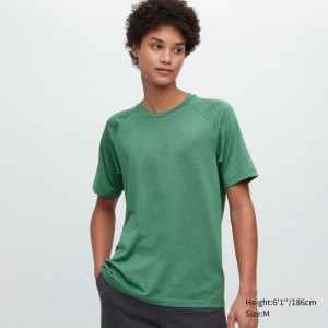 Koszulka Męskie Uniqlo DRY-EX Crew Neck Short-Sleeve Zielone,Uniqlo Polska | Y476761