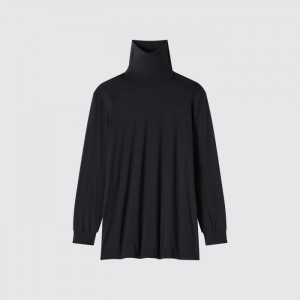 Koszulka Męskie Uniqlo HEATTECH Turtleneck Long-Sleeve Czarne,Uniqlo Polska | W375094