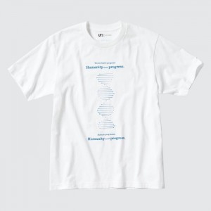 Koszulka Męskie Uniqlo PEACE FOR ALL Short-Sleeve Graphic (Shinya Yamanaka) Białe,Uniqlo Polska | X982549