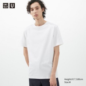 Koszulka Męskie Uniqlo U Crew Neck Short-Sleeve Białe,Uniqlo Polska | C080537