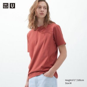 Koszulka Męskie Uniqlo U Crew Neck Short-Sleeve Czerwone,Uniqlo Polska | R641184
