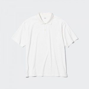 Koszulka Polo Męskie Uniqlo AIRism Regular Collar Białe,Uniqlo Polska | O674170