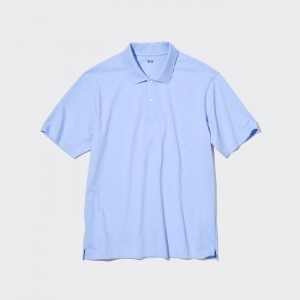 Koszulka Polo Męskie Uniqlo AIRism Regular Collar Niebieskie,Uniqlo Polska | X231797