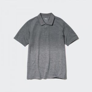 Koszulka Polo Męskie Uniqlo DRY-EX (Gradient) Szare,Uniqlo Polska | Q814610