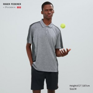 Koszulka Polo Męskie Uniqlo DRY-EX Short Sleeve Szare,Uniqlo Polska | V662068