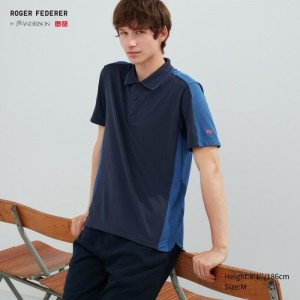 Koszulka Polo Męskie Uniqlo DRY-EX Short Sleeve Granatowe,Uniqlo Polska | C104417