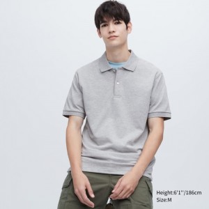 Koszulka Polo Męskie Uniqlo Dry Pique Szare,Uniqlo Polska | W802636