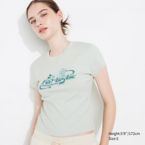Koszulki Z Grafiką Damskie Uniqlo Collection UT (Short-Sleeve) Głęboka Zielone,Uniqlo Polska | L703612