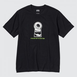 Koszulki Z Grafiką Damskie Uniqlo MAGIC FOR ALL FOREVER UT (Short-Sleeve) Czarne,Uniqlo Polska | N807598