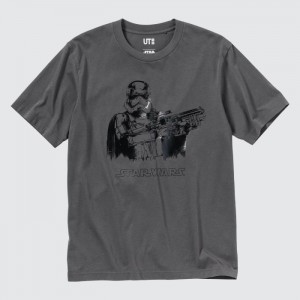 Koszulki Z Grafiką Damskie Uniqlo MAGIC FOR ALL FOREVER UT (Short-Sleeve) Szare,Uniqlo Polska | O562720