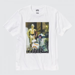 Koszulki Z Grafiką Damskie Uniqlo MAGIC FOR ALL FOREVER UT (Short-Sleeve) Białe,Uniqlo Polska | X639849