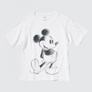 Koszulki Z Grafiką Damskie Uniqlo Magic For All Classics Short-Sleeve UT Białe,Uniqlo Polska | D875665