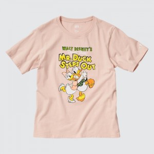 Koszulki Z Grafiką Damskie Uniqlo Magic For All Classics Short-Sleeve UT Różowe,Uniqlo Polska | M434396