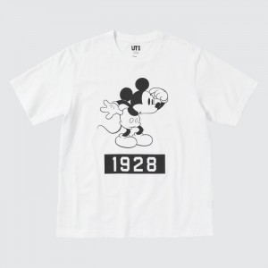 Koszulki Z Grafiką Damskie Uniqlo Magic For All Timeless Favorites UT (Short-Sleeve) Białe,Uniqlo Polska | G209222