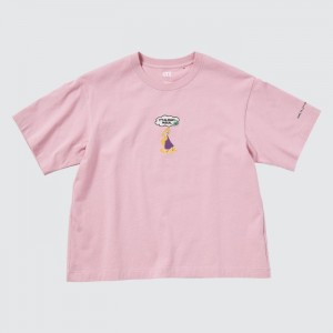 Koszulki Z Grafiką Damskie Uniqlo Magic For All Favorites UT (Short-Sleeve) Fioletowe,Uniqlo Polska | J160282