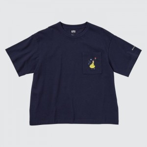 Koszulki Z Grafiką Damskie Uniqlo Magic For All Favorites UT (Short-Sleeve) Granatowe,Uniqlo Polska | G524109