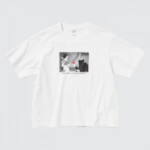 Koszulki Z Grafiką Damskie Uniqlo Magic For All Favorites UT (Short-Sleeve) Białe,Uniqlo Polska | M799110