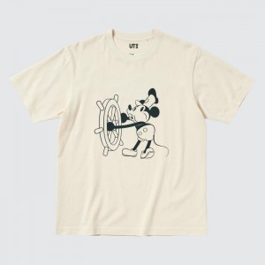 Koszulki Z Grafiką Damskie Uniqlo Magic For All Favorites UT (Short-Sleeve) Natural,Uniqlo Polska | M739426