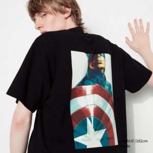 Koszulki Z Grafiką Damskie Uniqlo Marvel Art Collection by Mondo UT (Short Sleeve) Czarne,Uniqlo Polska | Z662140