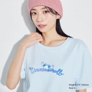 Koszulki Z Grafiką Damskie Uniqlo Sanrio characters UT (Short-Sleeve) Głęboka Niebieskie,Uniqlo Polska | K335989