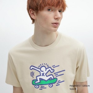 Koszulki Z Grafiką Damskie Uniqlo UT Archive UT (Short Sleeve) (Keith Haring) Natural,Uniqlo Polska | M479634