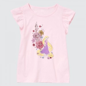 Koszulki Z Grafiką Dziecięce Uniqlo Heroines UT (Short-Sleeve) Różowe,Uniqlo Polska | F009215