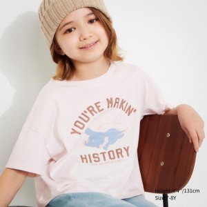 Koszulki Z Grafiką Dziecięce Uniqlo MAGIC FOR ALL FOREVER UT (Short-Sleeve) Białe,Uniqlo Polska | W670812