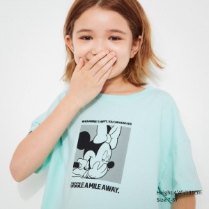 Koszulki Z Grafiką Dziecięce Uniqlo MAGIC FOR ALL FOREVER UT (Short-Sleeve) Głęboka Zielone,Uniqlo Polska | W288933