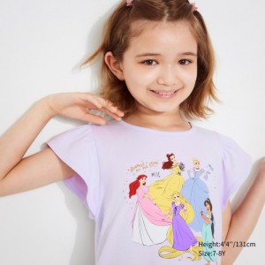 Koszulki Z Grafiką Dziecięce Uniqlo MAGIC FOR ALL FOREVER UT (Short-Sleeve) Głęboka Fioletowe,Uniqlo Polska | V773313